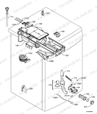 Взрыв-схема стиральной машины Aeg Electrolux L66843 - Схема узла Hydraulic System 272