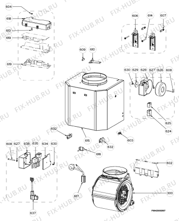 Взрыв-схема вытяжки Electrolux EFC9530X - Схема узла Section 4