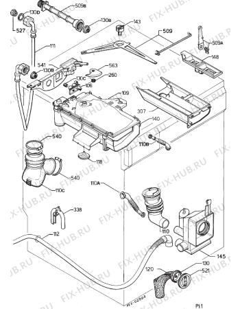 Взрыв-схема стиральной машины Elektra EF4101 - Схема узла Hydraulic System 272