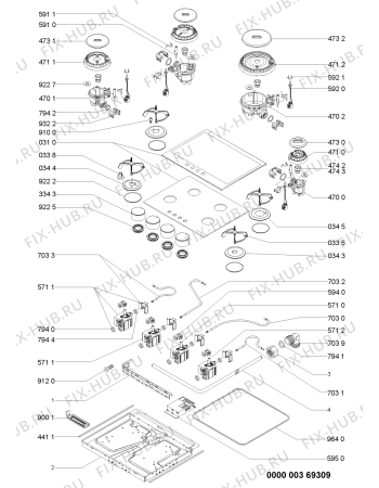 Схема №1 AKM 441 IX с изображением Колечко для плиты (духовки) Whirlpool 481246258109