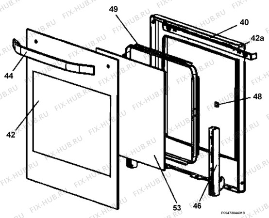 Взрыв-схема плиты (духовки) Aeg Electrolux 17625GM-M - Схема узла Section 3