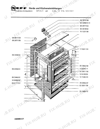Схема №2 1312141101 1077/411LCDM с изображением Лампа для плиты (духовки) Bosch 00053035