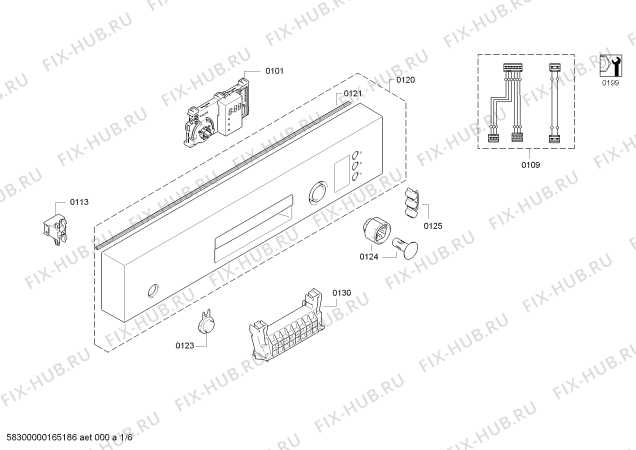 Схема №4 SMD50E82EU с изображением Модуль управления для электропосудомоечной машины Bosch 00656865