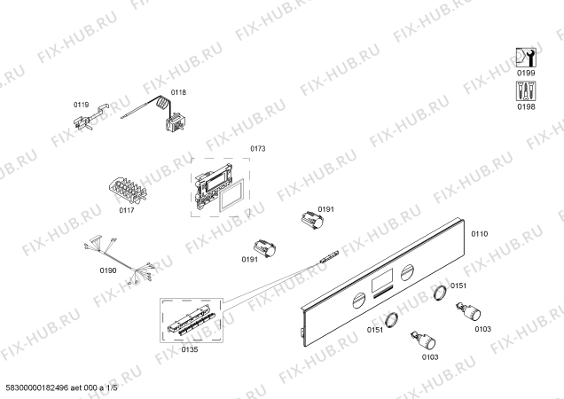 Схема №3 P1HEC63121 с изображением Ручка выбора программ для электропечи Bosch 00619882