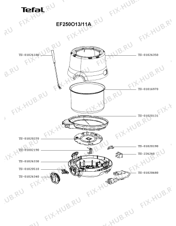 Схема №1 EF250O13/11A с изображением Всякое для электрофондюшницы Tefal TS-01026340