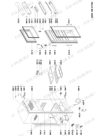 Схема №1 5106500015 с изображением Криостат для холодильника Whirlpool 481010747000
