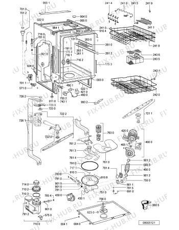 Схема №1 GSV 680 с изображением Обшивка для посудомойки Whirlpool 481245372852