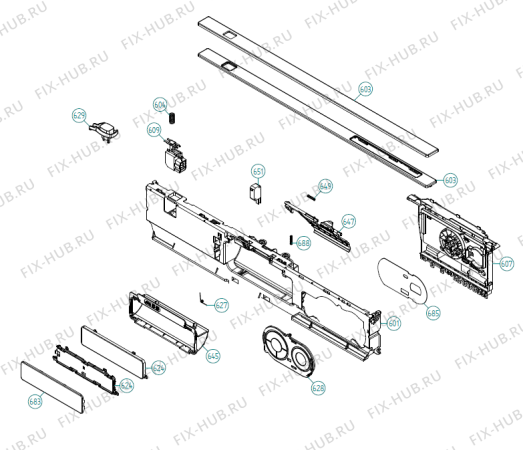 Взрыв-схема посудомоечной машины Asko D5435 NO   -Stainless (354388, DW90.1) - Схема узла 06