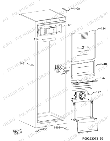 Взрыв-схема холодильника Aeg RCB63724OX - Схема узла Housing 001