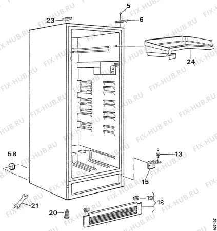 Взрыв-схема холодильника Arthurmartinelux AR2604W - Схема узла Tub