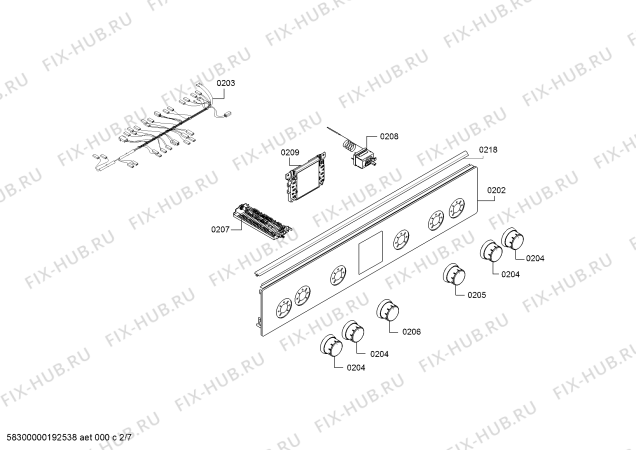 Схема №2 HGD74X455Y с изображением Стеклокерамика для плиты (духовки) Bosch 00771407