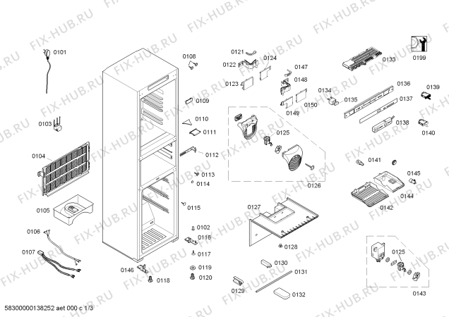 Схема №2 KK28F48U1W с изображением Крышка для холодильника Siemens 00612978