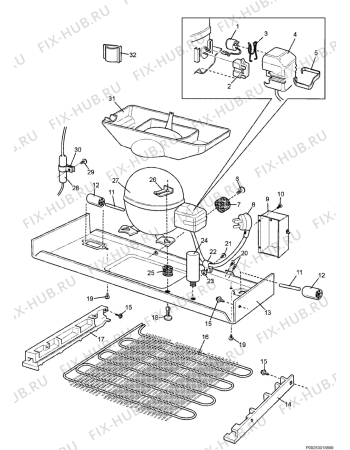 Взрыв-схема холодильника Frigidaire BJ503T-RFBA - Схема узла Section 6