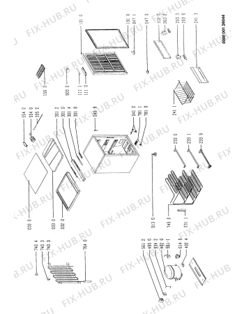 Схема №1 AFB 725/G  UF15D с изображением Дверка для холодильника Whirlpool 481944268224