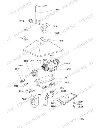 Схема №1 AKS 647 IX с изображением Шарнир для вентиляции Whirlpool 481949268827