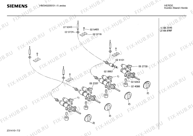 Взрыв-схема плиты (духовки) Siemens HM34020II - Схема узла 02
