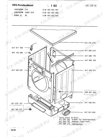 Взрыв-схема стиральной машины Aeg LTH610 - Схема узла Section1