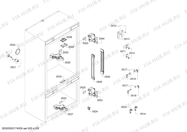 Схема №5 RY492701 Gaggenau с изображением Модуль управления для холодильника Bosch 00749405