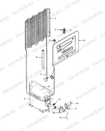 Взрыв-схема холодильника Tricity Bendix ECL015 - Схема узла Cooling system 017