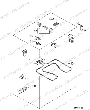 Взрыв-схема плиты (духовки) Zanker Electrolux ZCG641X - Схема узла Electrical equipment 268
