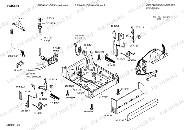 Схема №4 SRS46A02GB Exxcel auto option с изображением Инструкция по эксплуатации для посудомоечной машины Bosch 00583729
