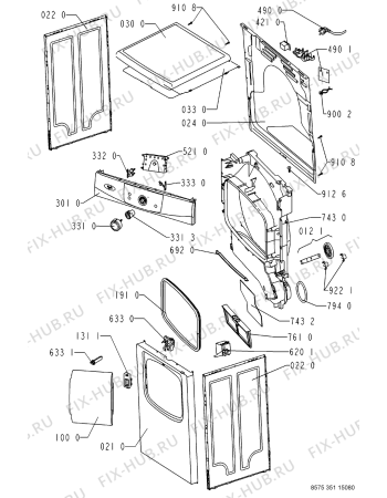 Схема №1 AWZ3518WP (F090190) с изображением Руководство для стиральной машины Indesit C00371964