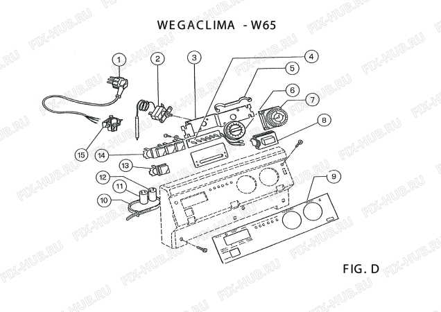 Взрыв-схема кондиционера Wegaclima W65 - Схема узла 5