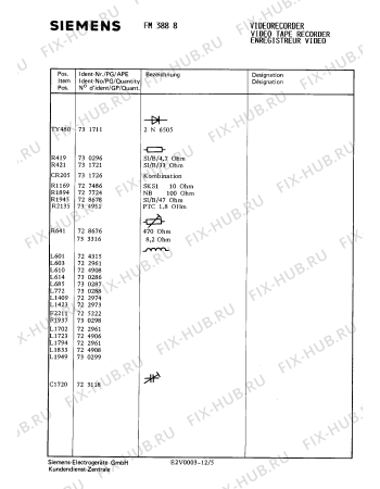 Схема №9 FM3889 с изображением Сервисная инструкция для телевизора Siemens 00535150