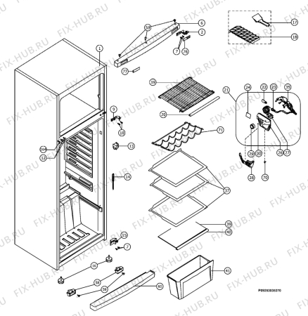 Схема №1 ERD32190W с изображением Криостат для холодильника Electrolux 4071439394