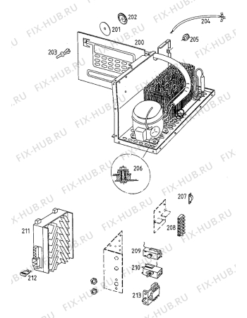 Взрыв-схема плиты (духовки) Electrolux RCW42DC - Схема узла Cooling system 017