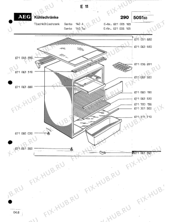 Схема №1 SANTO 140 TA с изображением Покрытие для холодильной камеры Aeg 8996710601908