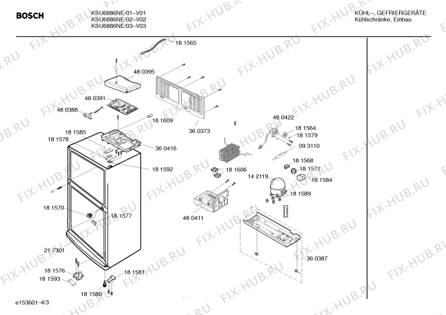 Схема №1 BD10600DNF с изображением Крышка для холодильной камеры Bosch 00181588