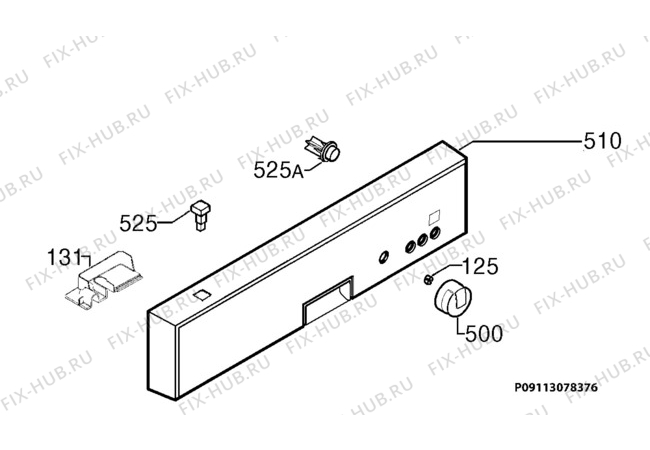 Взрыв-схема посудомоечной машины Electrolux ESI44500XR - Схема узла Command panel 037