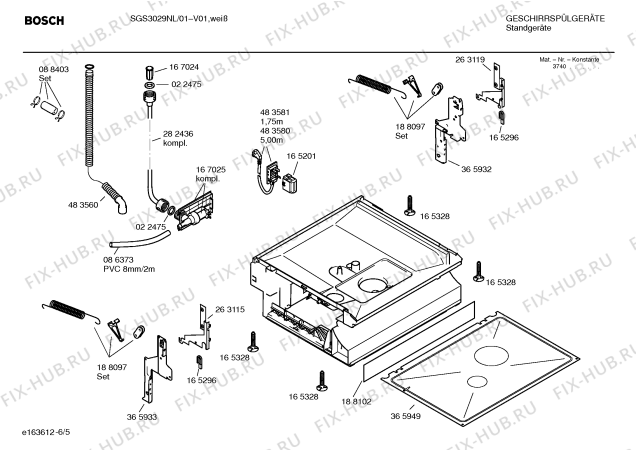 Схема №2 SGS3029NL с изображением Инструкция по эксплуатации для посудомоечной машины Bosch 00582880
