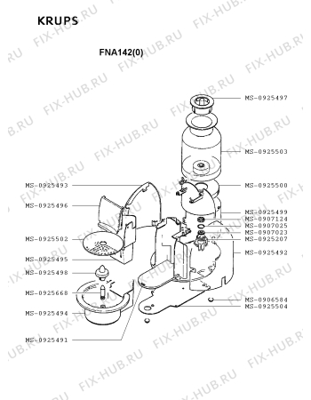Схема №2 FNA142(0) с изображением Другое для электрокофемашины Krups MS-0927557