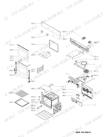 Схема №1 AKP 682/WH с изображением Обшивка для электропечи Whirlpool 480121104139