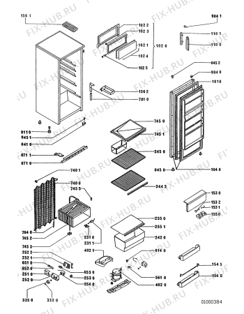 Схема №1 AR 31/G с изображением Держатель для холодильной камеры Whirlpool 481941879475