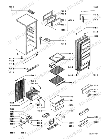 Схема №1 ARF 242/G с изображением Отключатель для холодильника Whirlpool 481928228677