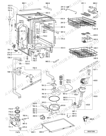 Схема №2 W 64 WH с изображением Панель для посудомойки Whirlpool 481245372989