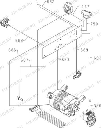 Взрыв-схема стиральной машины Gorenje W7543LA (476661, PS10/23140) - Схема узла 05