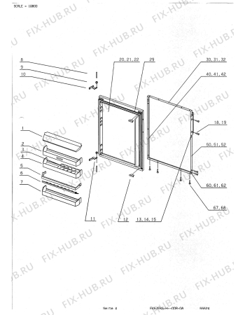 Взрыв-схема холодильника Electrolux EK138.3LTW - Схема узла Refrigerator door