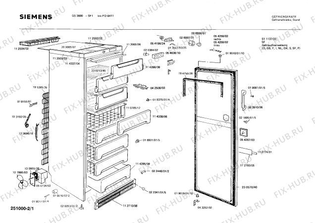 Схема №1 GS3600 с изображением Дверь для холодильной камеры Siemens 00230570