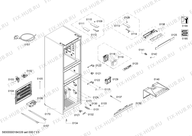 Схема №1 KG28US1C0C с изображением Выдвижной ящик для холодильника Siemens 00791329