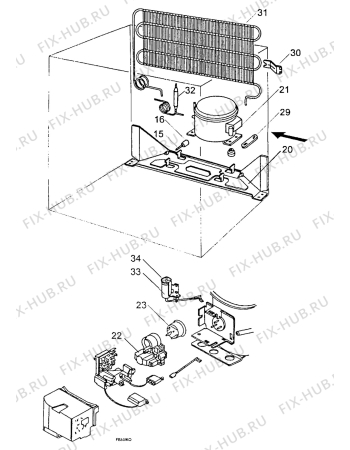 Взрыв-схема холодильника Marijnen CM560 - Схема узла Cooling system 017