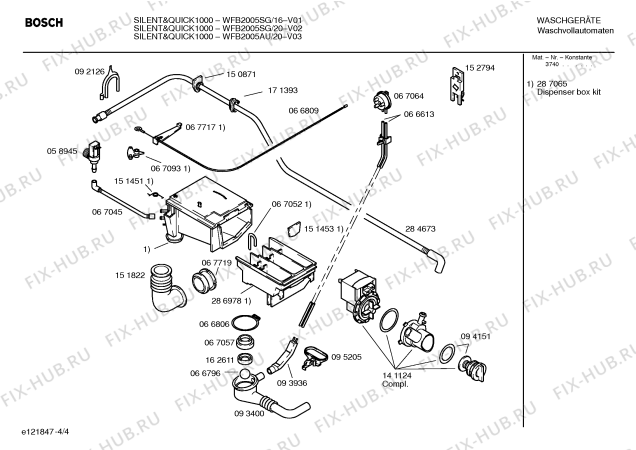 Схема №3 WFB2005AU SILENT & QUICK 1000 с изображением Панель управления для стиралки Bosch 00360315