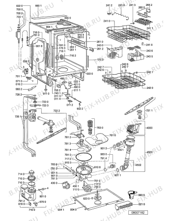 Схема №1 ADG 698 WH с изображением Обшивка для электропосудомоечной машины Whirlpool 481245373499