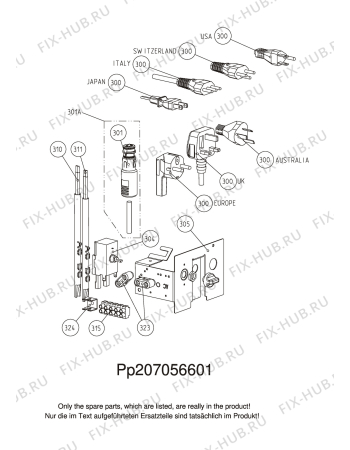 Взрыв-схема холодильника Electrolux RC1500EGP 230/12V 30 - Схема узла Electrical equipment