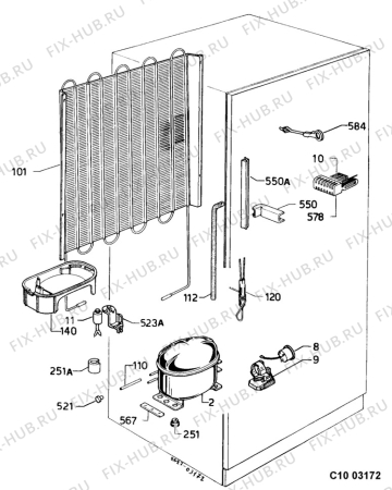 Взрыв-схема холодильника Electrolux ER2632B - Схема узла Functional parts