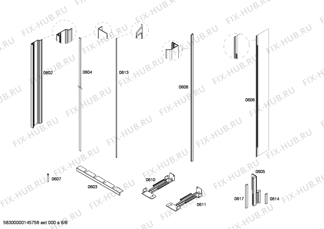 Схема №4 RF463201 с изображением Льдогенератор для холодильника Bosch 00684895