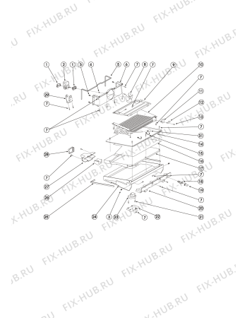 Взрыв-схема холодильника Hotpoint-Ariston RMT1185NF (F048641) - Схема узла